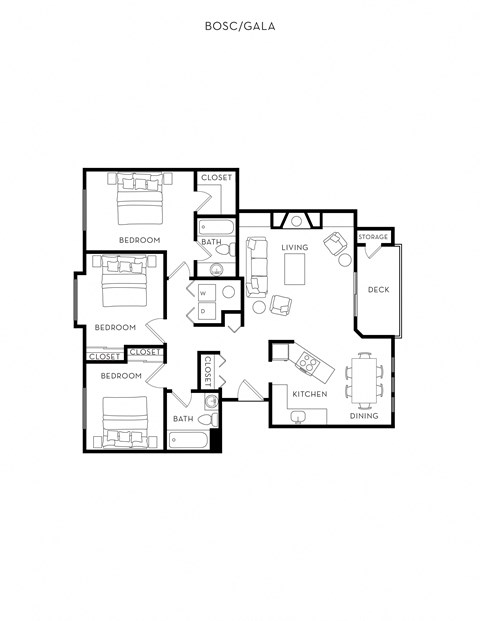 Orchard Ridge Apartments Gala Renovated Floor Plan